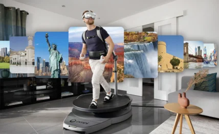 an Omni One player using Treks